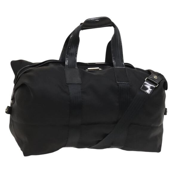 GUCCI Boston Bag Nylon Black Silver 012 1046 012 1046 - Picture 1 of 16